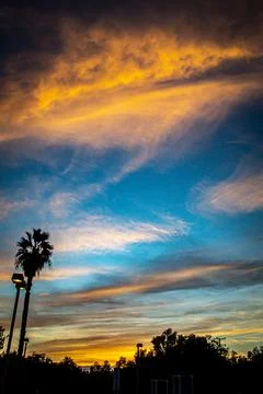 Ojai Fall Sunset Stock Photos