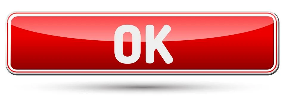 OK - Abstract beautiful button with text. Stock Illustration