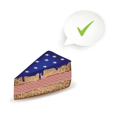 OK American Cake Stock Illustration