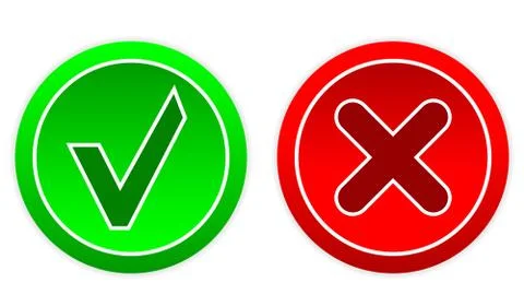 Ok and no buttons Illustrazione stock
