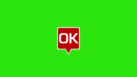 Ok animation on green screen background  库存影片 332751380