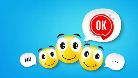 OK banner. Approved chat bubble sticker. Vector Stock Illustration