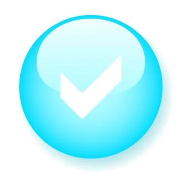 Ok, blue button Stock Illustration