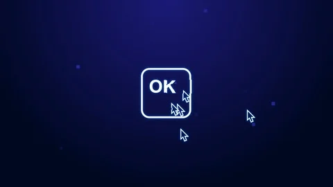 OK button clicks Stock Footage 93668373