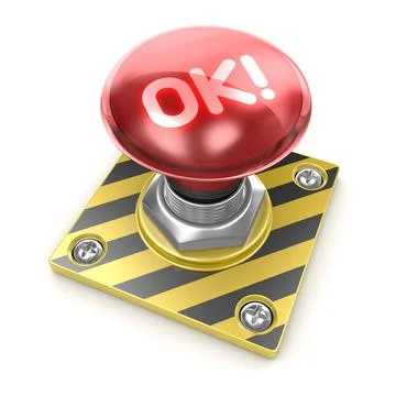 Ok! button Ok! button , This is a computer generated and 3d rendered pictu... Stock Photos