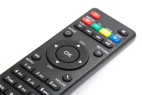OK button on the smart player remote control Stock Photos