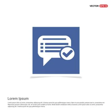Ok Chat Speech Bubble - Blue photo Frame Stock Illustration
