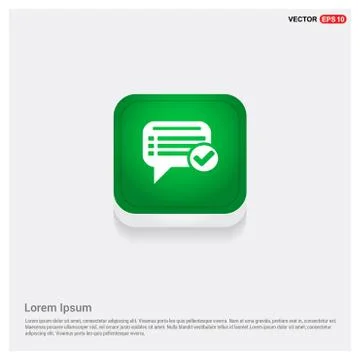 Ok Chat Speech Bubble Stock Illustration