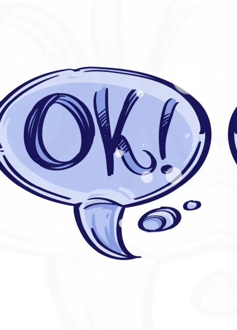 Ok! Comic Bubble Text Animation Stock Footage 255059211