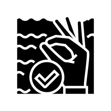 Ok diver gesture glyph icon vector illustration Stock Illustration