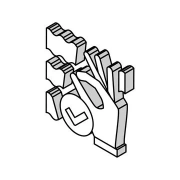 Ok diver gesture isometric icon vector illustration Stock Illustration