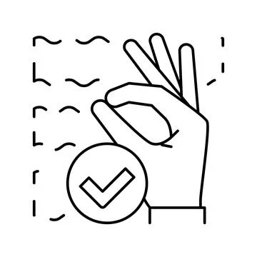 Ok diver gesture line icon vector illustration Stock Illustration