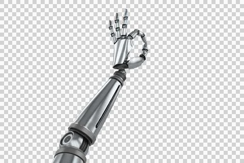 OK gesture with robotic hand Stock Illustration
