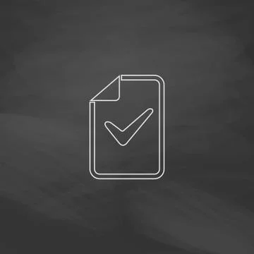 Ok glyph computer symbol Stock Illustration