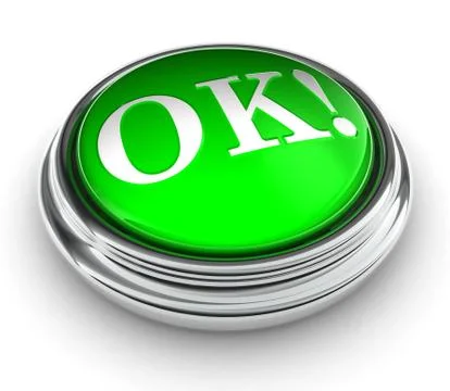 Ok green button Stock Illustration