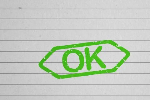OK Green Stamp 스톡 일러스트