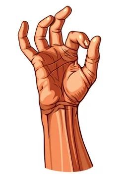 Ok hand gesture Stock Illustration
