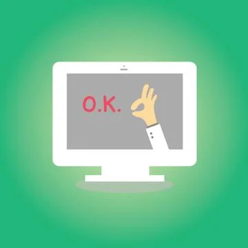 Ok hand sign Stock Illustration