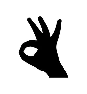Ok hand sign Stock Illustration