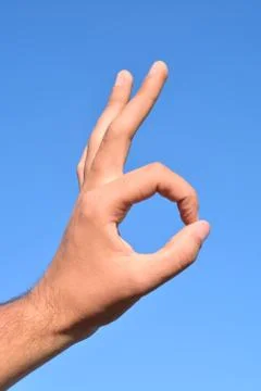 Ok hand symbol Stock Photos