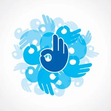 OK icon background Stock Illustration