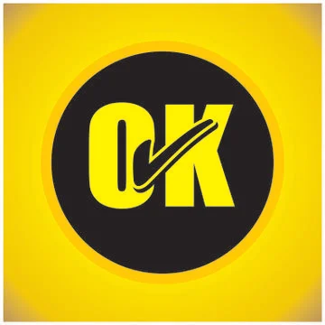 Ok icon Illustrazione stock