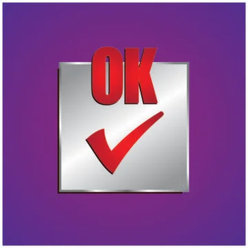 Ok icon Illustrazione stock