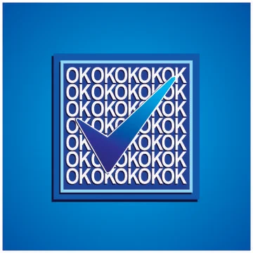 Ok icon Illustrazione stock