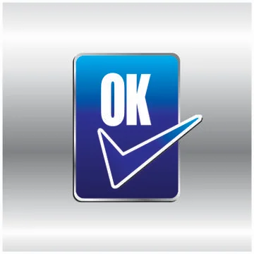 Ok icon Illustrazione stock