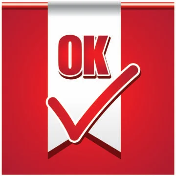 Ok icon Illustrazione stock