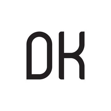 Ok initial letter vector logo icon Stock Illustration