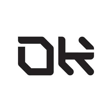 Ok initial letter vector logo icon Stock-Illustration