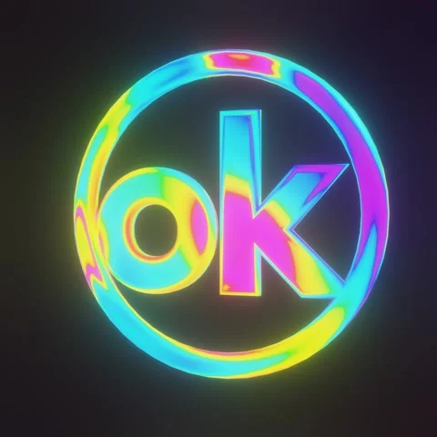 Ok logo Stock Footage 229898636
