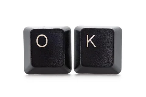 Ok online computer keys Stock Photos