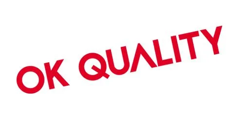 Ok Quality rubber stamp Ilustración de archivo