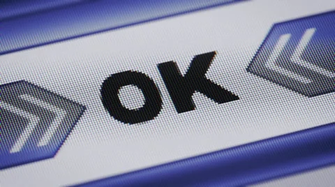 "ok" on the screen. looping. Stock Footage 41307047