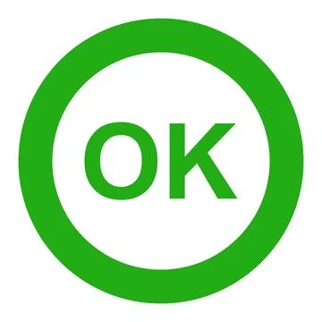 OK sign. Good or authentication. Vector. Stock Illustration