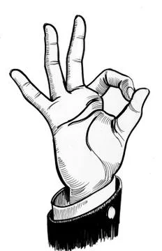 O.K sign Illustrazione stock