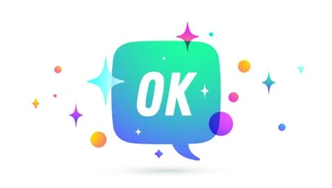 OK. Speech bubble Stock Illustration