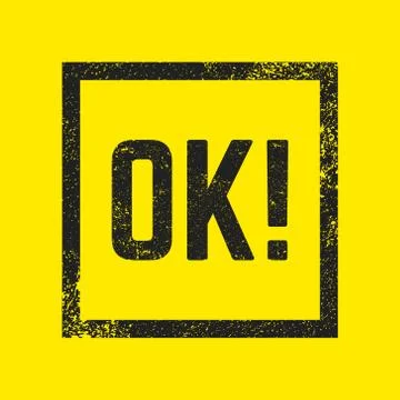 OK stamp isolated Stock Illustration