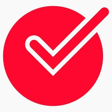 Ok vector icon. Flat eco symbol. Check mark icon design. Stock Illustration