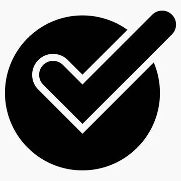 Ok vector icon. Flat eco symbol. Check mark icon design. Stock Illustration