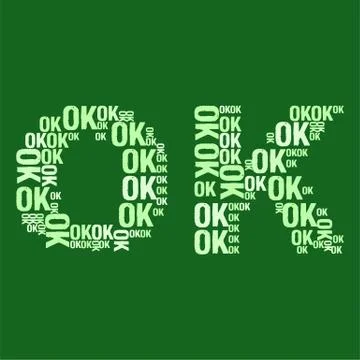 OK Word Cloud Vector Stock Illustration