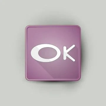 Ok word icon Stock Illustration