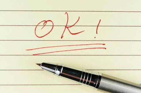 Ok word Stock Photos