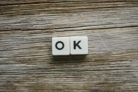 Ok word Stock Photos