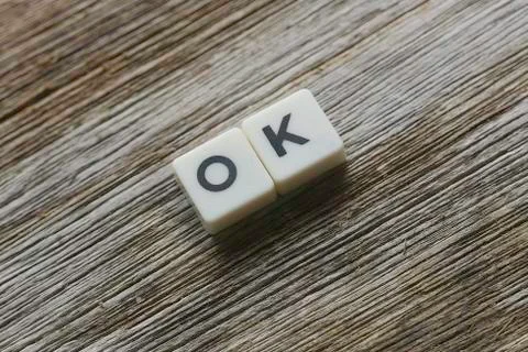 Ok word Stock Photos
