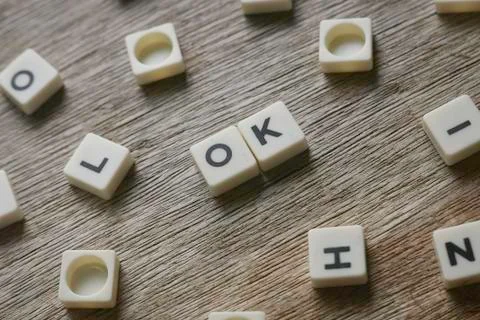 Ok word Stock Photos