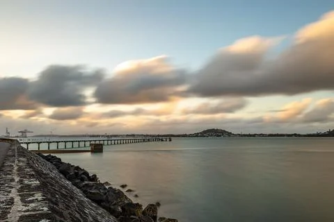 Okahu Bay sunset Stock Photos