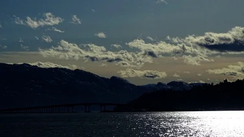 Okanagan Bridge Time Lapse Stock Footage 71090074